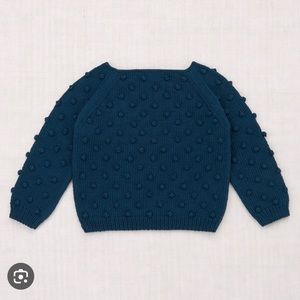 Misha and Puff Summer Popcorn Sweater in Marine Blue 3-4 kids